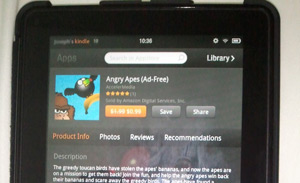 Angry Apes on Amazon Kindle Fire
